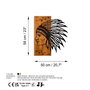 Wallity Apachi Escultura de pared de madera y metal Nogal y negro